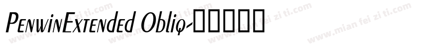PenwinExtended Obliq字体转换